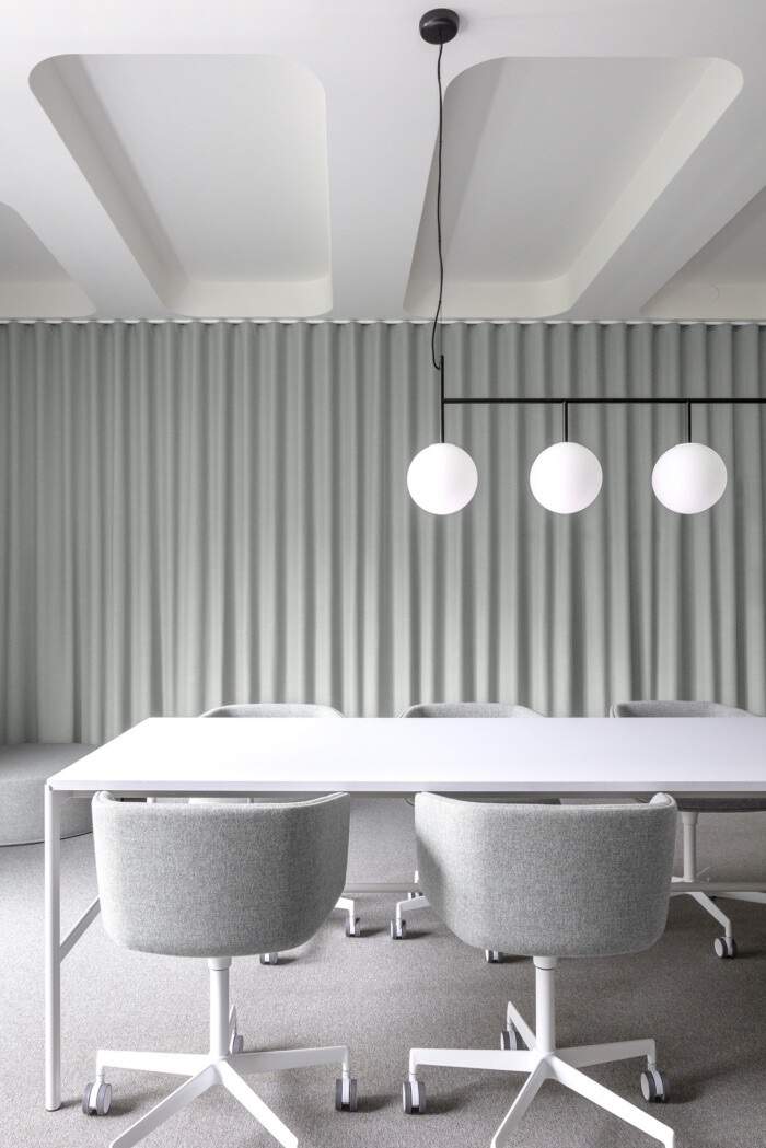 Minimal office with Valora curtains